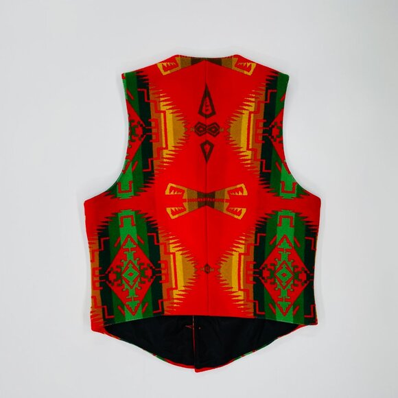 Vintage RARE Pendleton Southwestern Wool Vest | Size S Unisex OR M-XL Women's - Picture 5 of 15